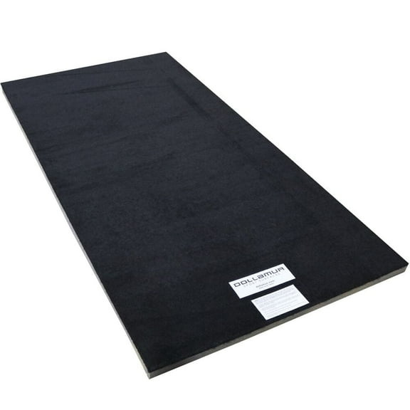 Dollamur 3'x6'x1-3/8" Gymnastics Mat, Black, Carpeted Mat for Tumbling and Cheerleading