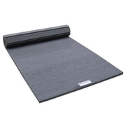 Dollamur 5x10x1-3/8 Gymnastics Mat, Charcoal Gray, Carpeted Mat for Tumbling and Cheerleading, FLEXI-Roll