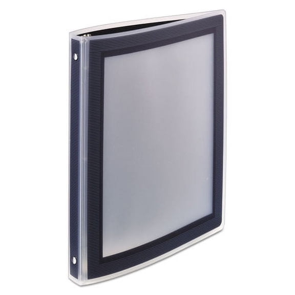 Flexi-View Binder With Round Rings, 3 Rings, 0.5" Capacity, 11 X 8.5, Black | Bundle of 10 Each