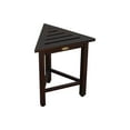 thumbnail image 1 of FlexiCorner Teak Wood 17" Triangular Stool in Brown Finish, 1 of 8