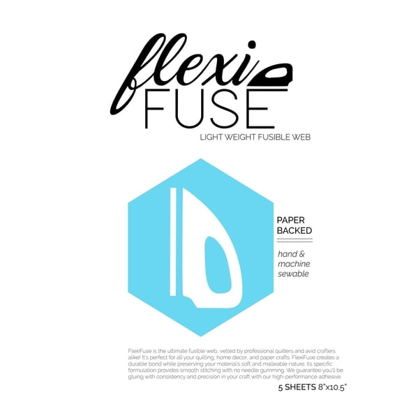 FlexiFuse Lightweight Fusible Web - 5 Sheets 8in x 10-1/2in