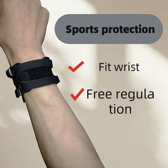 FlexiGuard TFCC Wrist Brace – Black Adjustable Compression Wrap for Pain Relief, Sports, Weightlifting & Daily Support, Fits Left & Right Wrist