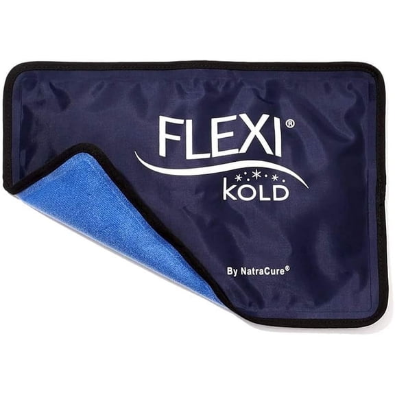FlexiKold Gel Ice Pack with Adjustable Straps (Medium 7.5” x 11.5”) – Reusable Cold Therapy Wrap for Knee, Shoulder, Back & Injury Relief by NatraCure