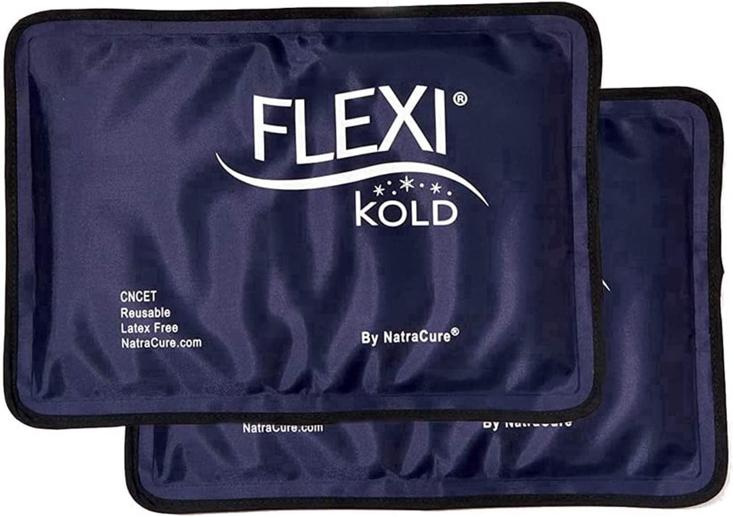 FlexiKold Gel Ice Packs (2 Medium 7.5” x 11.5”) – 2 Pack Reusable Cold Therapy Packs for Injuries, Pain Relief & Swelling by NatraCure