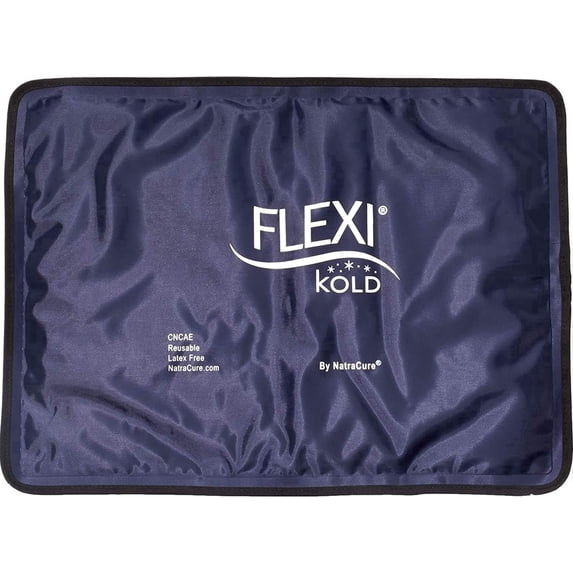 FlexiKold Gel Ice Packs (Standard Large: 10.5" x 14.5") for Injuries Reusable - Back Pain Relief, Knee Wrap, After Surgery, Ice Pack for Knee, Shoulder - Large - 6300-COLD by NatraCure