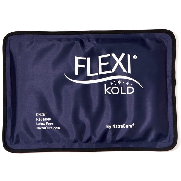 FlexiKold Gel Soft Flexible Ice Packs for Injuries - Reusable Freezer Cold Pack, Cold Compress & Cooling Gel Pad for Face, Shoulder, Hip, Leg, Arm, Ankle & Foot Injury - Medium - 7.5” x 11.5”