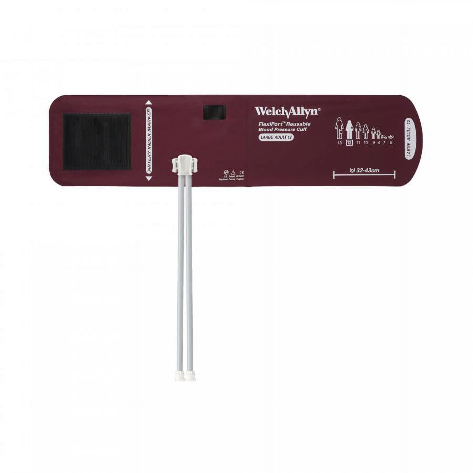 FlexiPort Blood Pressure Cuff, Adult Arm Size 12, 32 - 43 cm, Nylon, Locking Type Connector, 1 Count