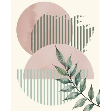 FlexiPrints - 8x10 Inches LEAF Wall Art - Minimalist Typography Print - Modern Home & Office Decor - Unframed Poster
