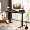 thumbnail image 1 of FlexiSpot 55"x24" Electric Standing Desk with One-Piece Desktop, 2 Removable Drawers, Headphone Hook, 4 Height Memory Presets, 250lbs Capacity Ergonomic Sit Stand Desk with Monitor Stand, 1 of 11