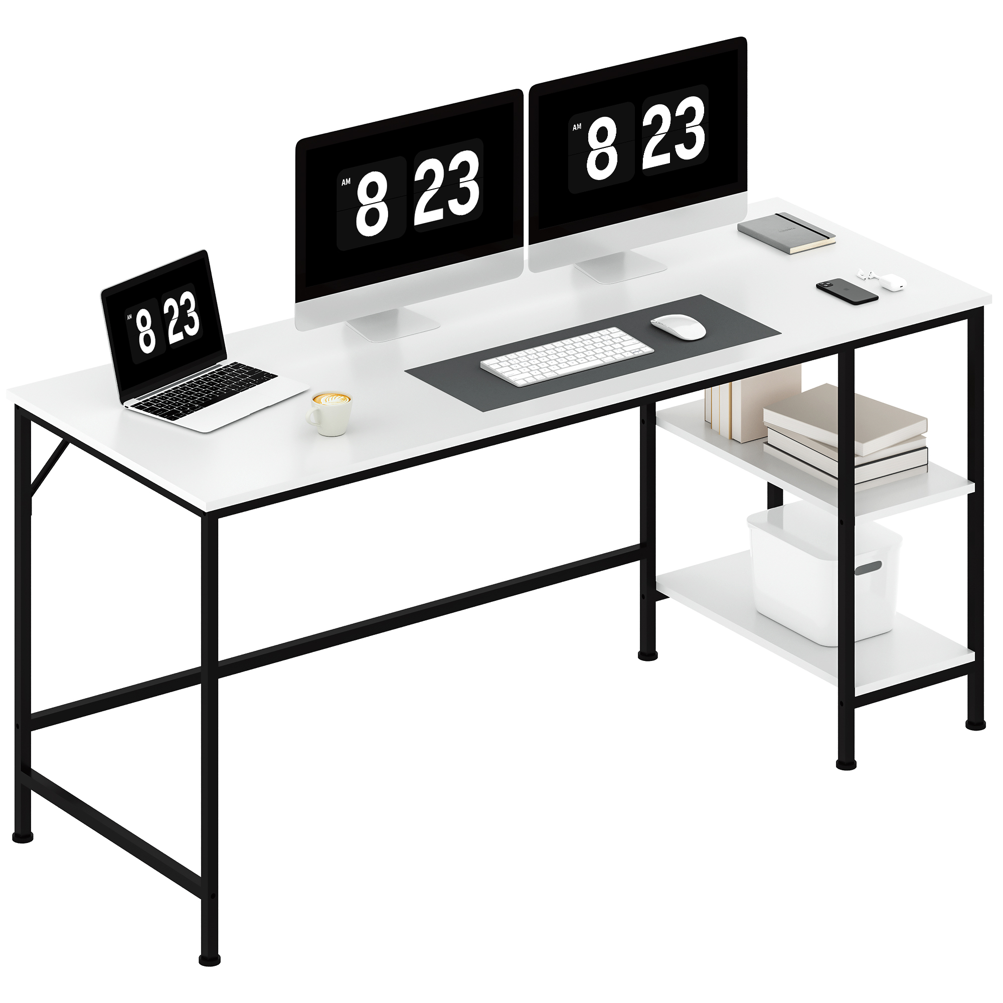 Mainstays Side Storage Desk Natural