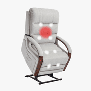 FlexiSpot Dual Motor Recliner Chair, Adjustable Recliner with Lumbar Support and Padded Seat Backrest for Living Room, Beige