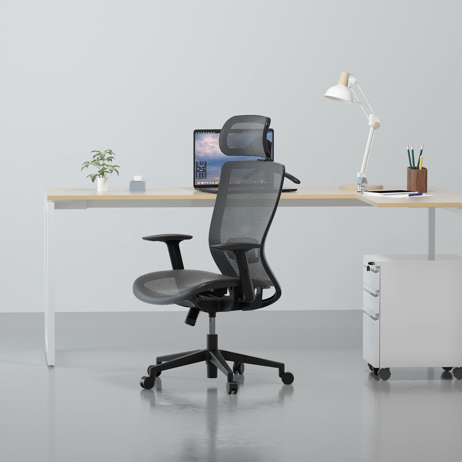 Staples Kroy Black Mesh Task Chair with Adjustable Arms Sturdy Casters Office friendly Wheels UN59456 Walmart