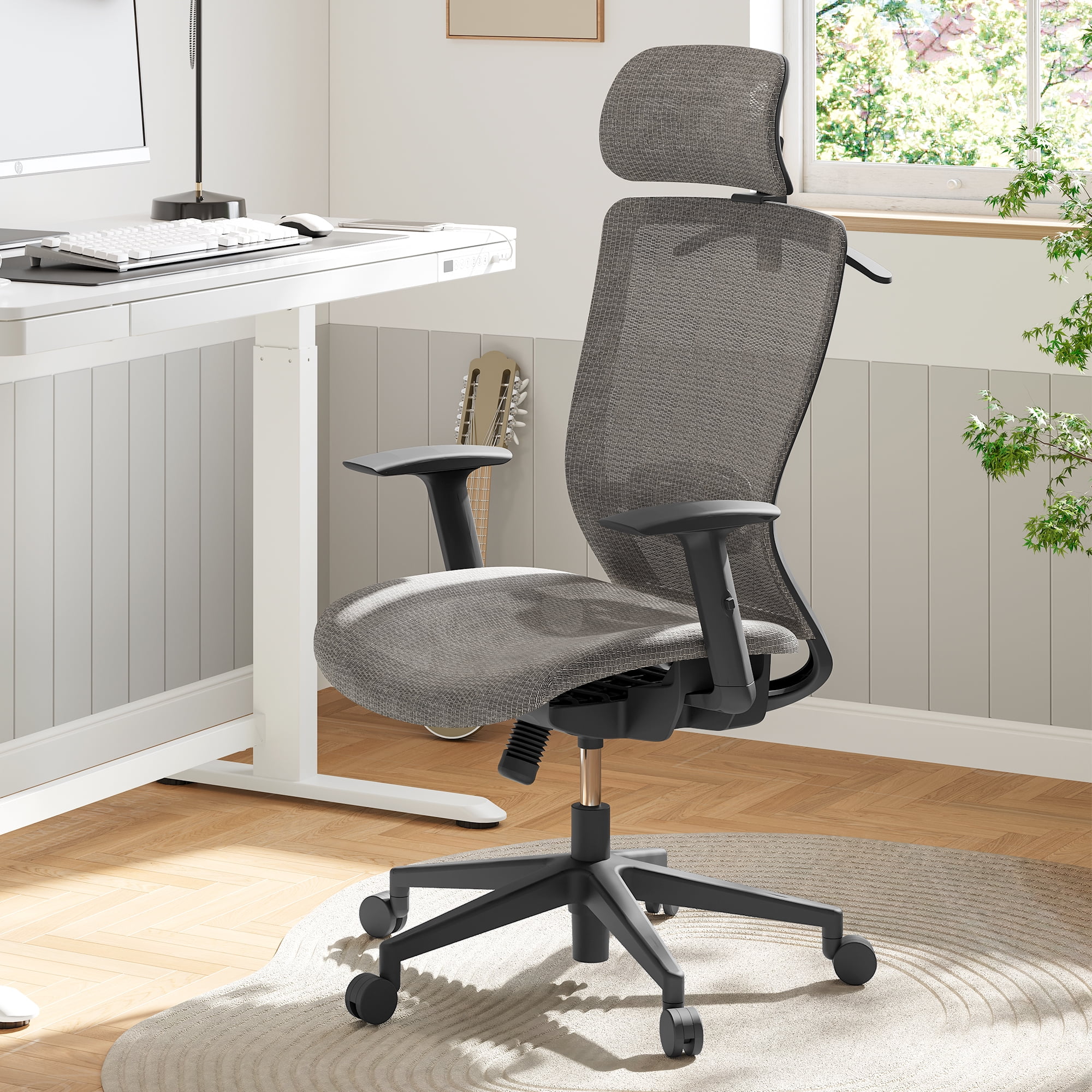 Silla de Oficina Gris Ergonómica con Altura Colombia Ubuy