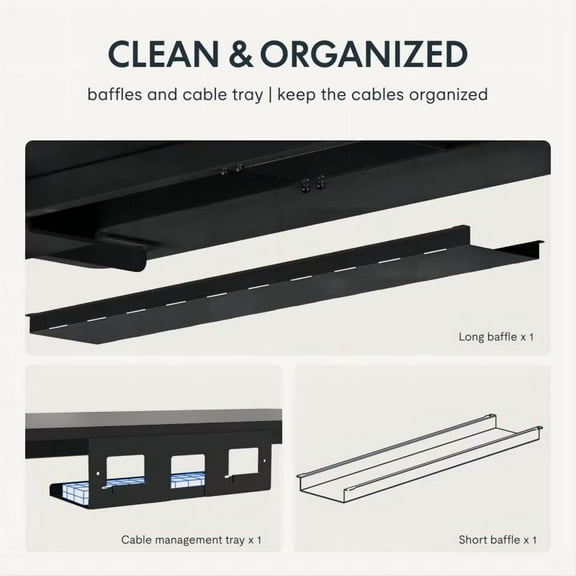 FlexiSpot L-Shaped Adjustable Standing Desk with Triple Motor, 330lb Capacity, Black Frame and White Top