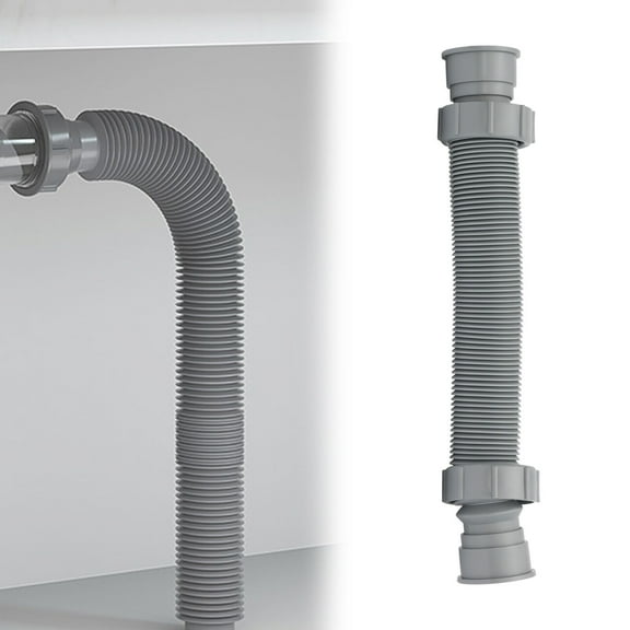 Flexible 1-1/2 P-Trap Pipe Expandable Drain Sink Tube Fits Restaurant Kitchens