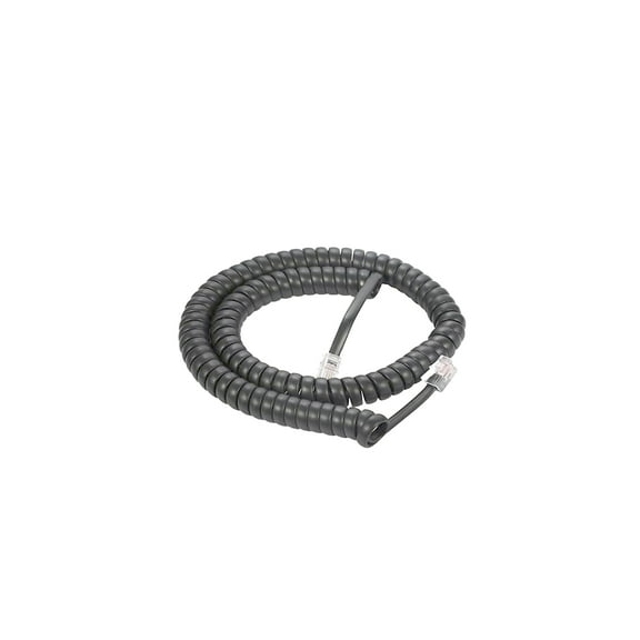 Flexible 1.5 Inch Lead Handset Cord - Dark Gray Telephone Cable for Convenient Handset Connectivity in Home and Office - 6 FT