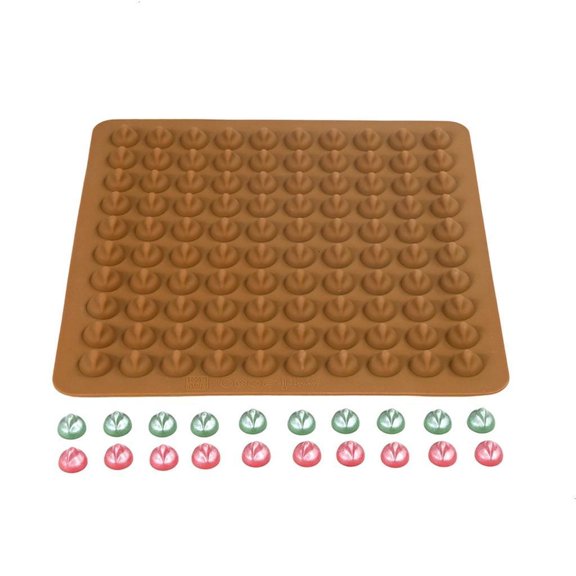 Flexible 100 Hole Chocolate Miniature Beans Candy Easy Release Design For Dessert And Cake Decorating