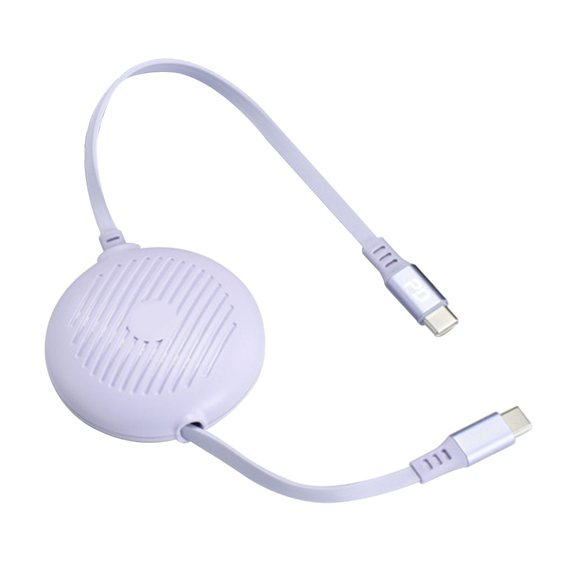 Flexible 100W USB C to USB C Cable Retractable Fast Charging Syncing Cord Suitable for Phone Game Controller and Laptops