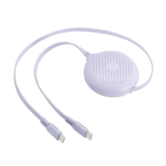 Flexible 100W USB C to USB C Cable Retractable Fast Charging Syncing Cord Suitable for Phone Game Controller and Laptops