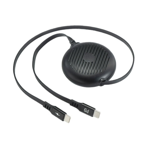 Flexible 100W USB C to USB C Cable Retractable Fast Charging Syncing Cord Suitable for Phone Game Controller and Laptops
