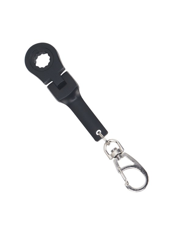 Lightweight Real Working Keychain Metal Keychain 10mm Ratcheting Wrench Key Chain with 180° Rotating Head