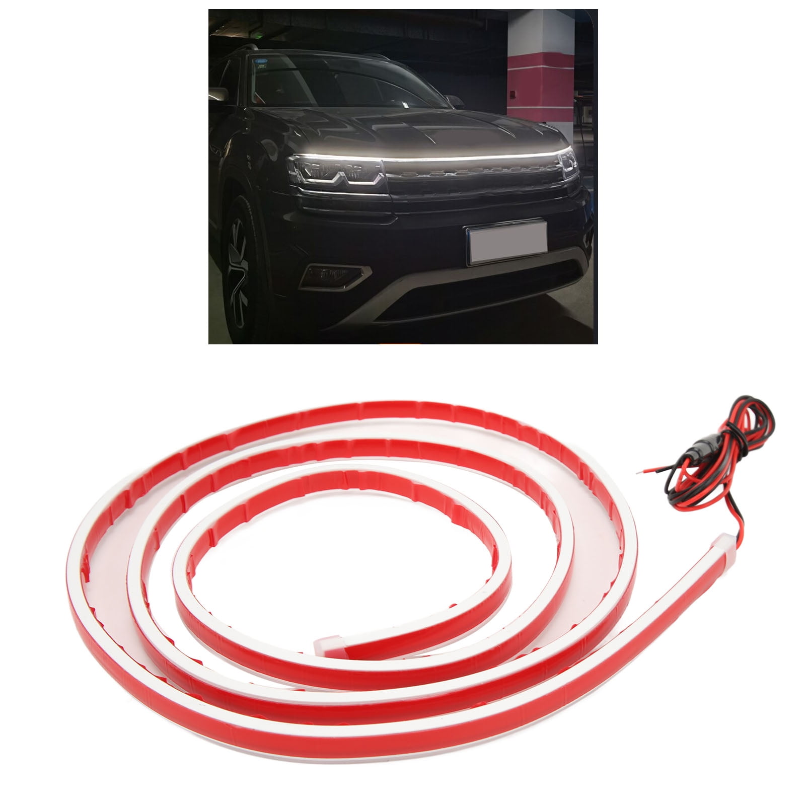 Flexible 12V 10W Car Exterior Engine Hood LED Strip Lights 180cm Length