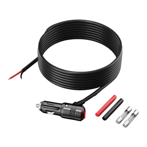 Flexible 12V 24V Car Power Extension Cord Connection Line With Fuses Protections For Car Cleaner Device