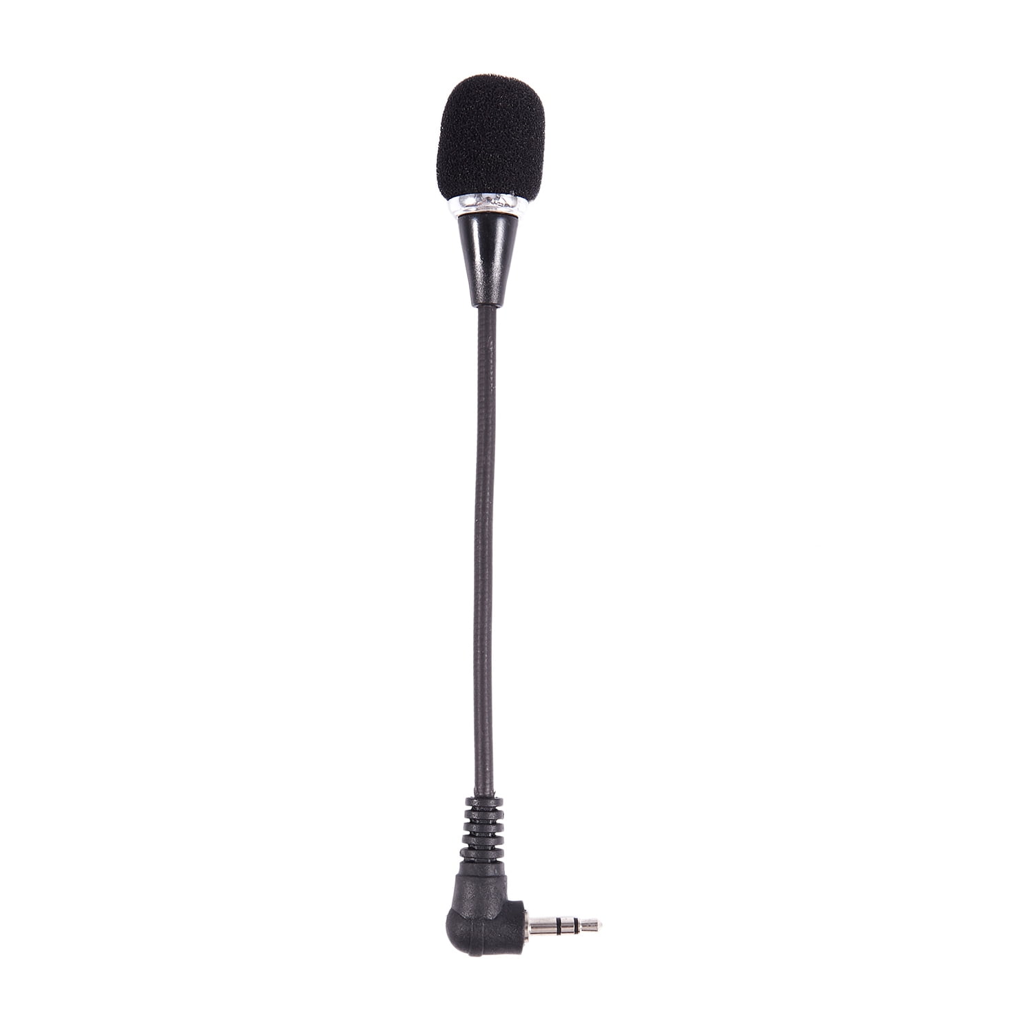 Flexible 3.5mm Jack Mini Microphone Mic For PC Laptop Desktop Black
