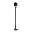 Flexible 3.5mm Jack Mini Microphone Mic For PC Laptop Desktop Black