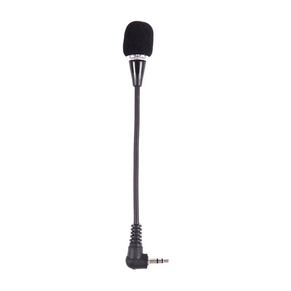 Flexible 3.5mm Jack Mini Microphone Mic For PC Laptop Desktop Skype Black