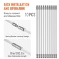 thumbnail image 1 of Flexible 33-Foot Chimney Cleaning Kit – Ergonomic Brush, 10 Reinforced Rods, 360° Sweep for Fireplace Flue & Home Pipes, 1 of 11