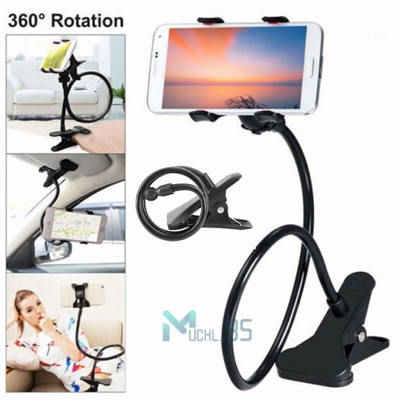 Flexible 360 Clip Mobile Cell Phone Holder Lazy Bed Desk Bracket Mount Stand Us
