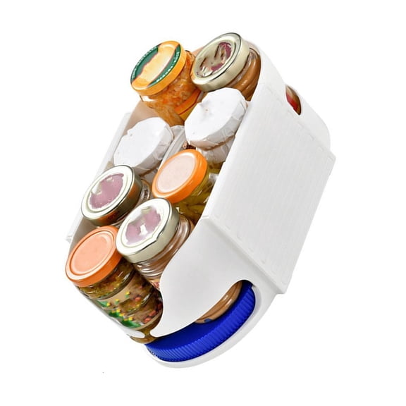 Flexible 360 Degree Rotating Unit For Kitchen Bathroom ABS Storage Device Holds Spice Bottles Cosmetics