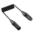 Flexible 3Pin 3Pin Male Female Auditory Cord With Spring Coil For Mic