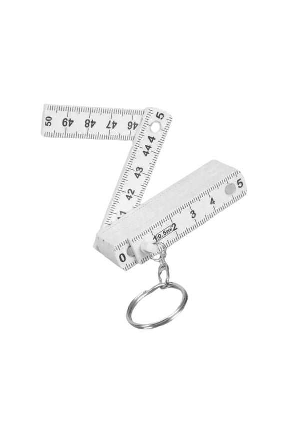Miniature Folding Ruler Keychain 50cm Metric Scale Measuring Tool For Daily Use