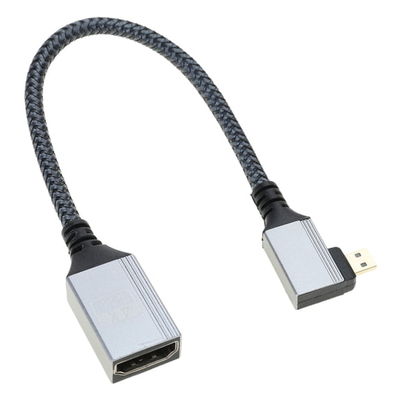 Flexible 6x2.3mm to 14x4.5mm Video Cable, 4K Resolution Support, 90 Degree Connection for Cameras, Camcorders
