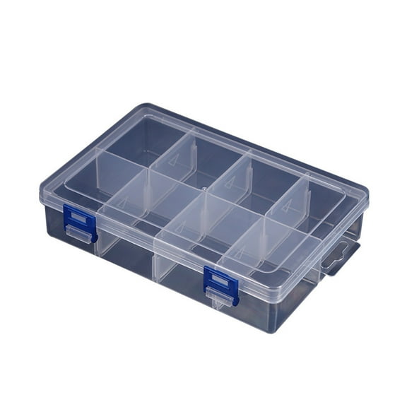 Flexible 8 Slot Storage Container Plastic Storage Case Home Organization Solution Perfect for Organizing Household Item