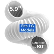 Flexible AC Exhaust Hose, 5.9" Diameter Counterclockwise AC Hose, Length to 80", Portable Air Conditioner Vent Hose Compatible with Delonghi & LG Air Conditioner Parts