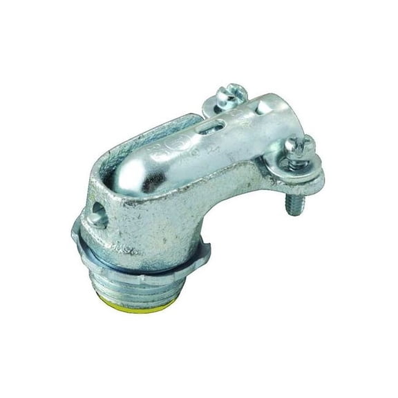 Flexible AC/MC Grounding Connector, 1 in, Push-On, Iron, Zinc Plated, Gray 3204