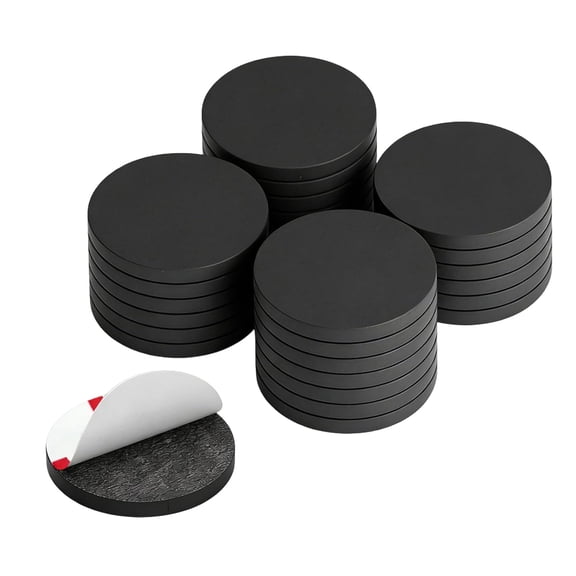 Flexible Adhesive Magnets for Crafts 1.2x0.08, 30Pcs Peel-&-Stick Magnetic Dots for Classroom, Fridge and Office