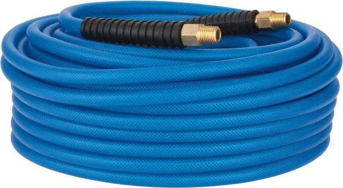 Flexible Air Hose, 100 Ft x 1/4 in OD, 1/4" MNPT Swivel End Fittings