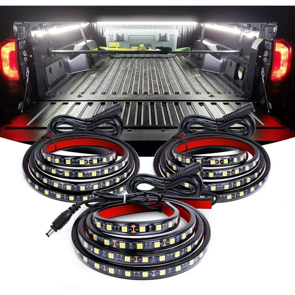 Flexible And Durable 60 Bed Light Strip 270 LED with On/Off Switch Blade Fuse Splitter Extension Cable for Cargo Pickup Truck SUV RV Boat