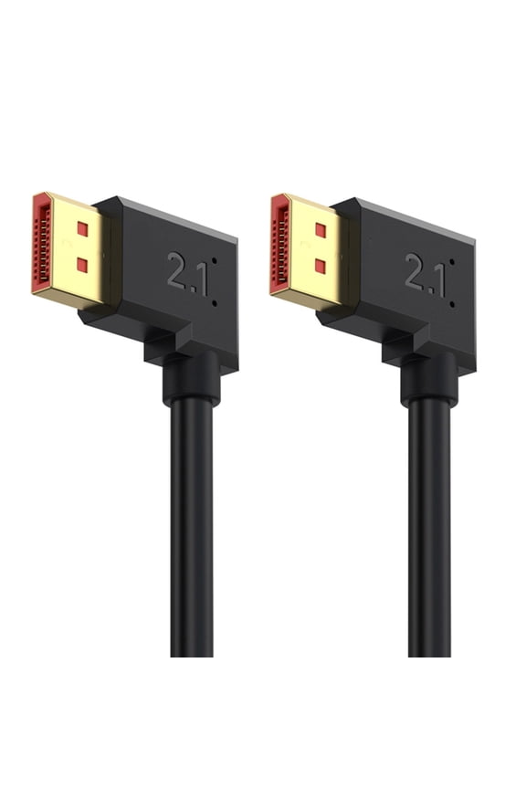 Flexible Angled DisplayPort 2.1 Video Cable 16K Resolution 54Gbps Transmission 8K120Hz 4K240Hz For Gaming Monitors