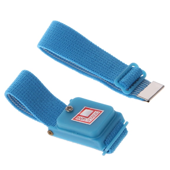 Flexible Anti-Static Bracelet Cordless Adjustable Wrist Strap Comfortably Protect Your PC from Static Electricity Blue