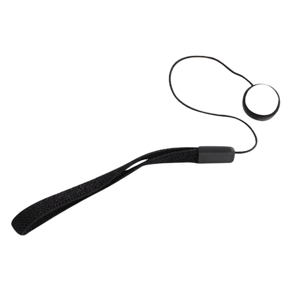 Flexible Antislip String For DSLR Camera Lens Cap Also Functions As A Wrist Strap Black