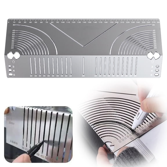 Flexible Arc Scriber 90 Degree Angle Square Ruler, Pipe Marking Tool for Square Tube and Pipefitters Woodworking