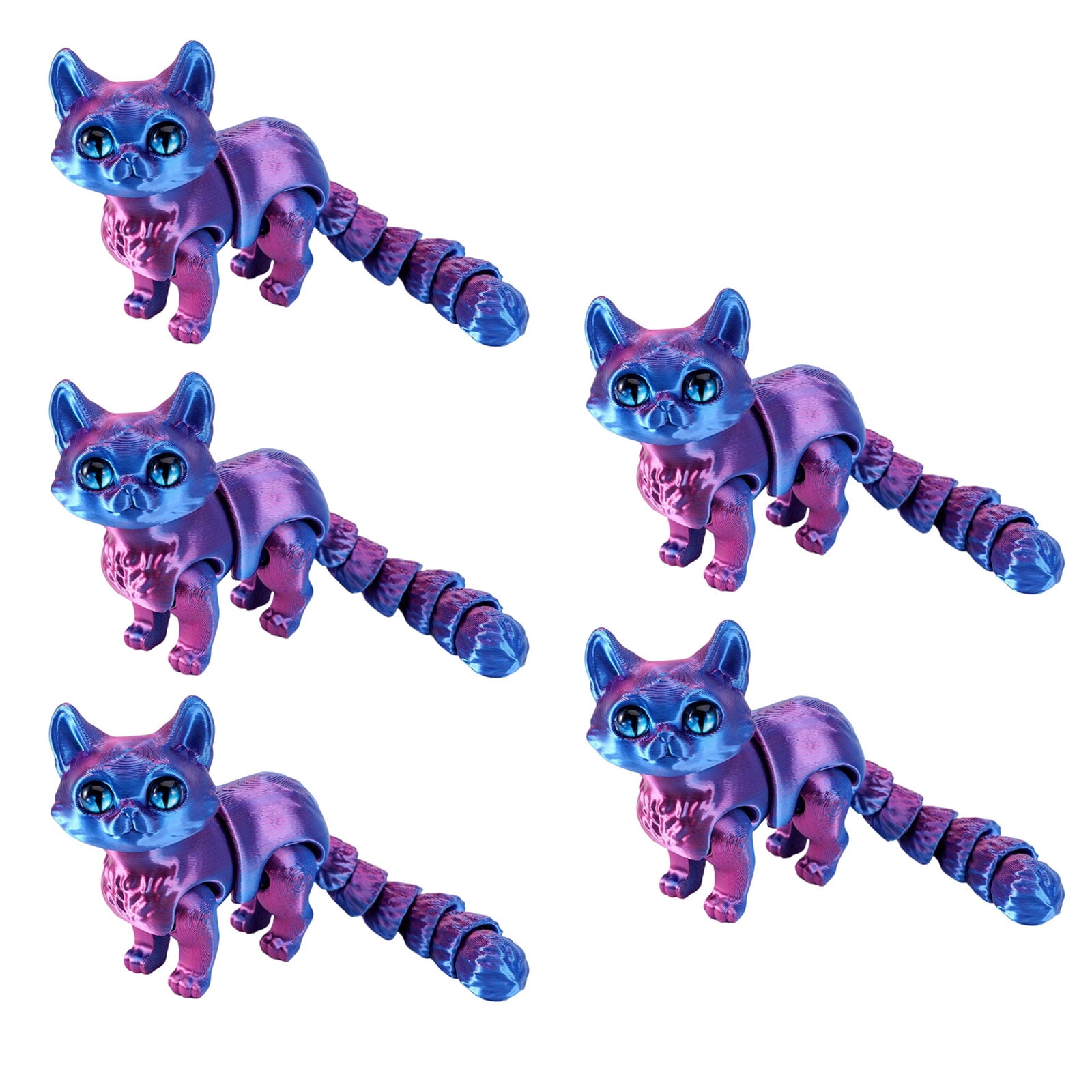Flexible Articulated Cats Fidgets Toy Desktop Pet Decorations 3 ...