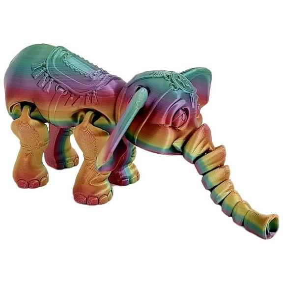 Flexible Articulated Fidget Toys Rainbow, Elephant