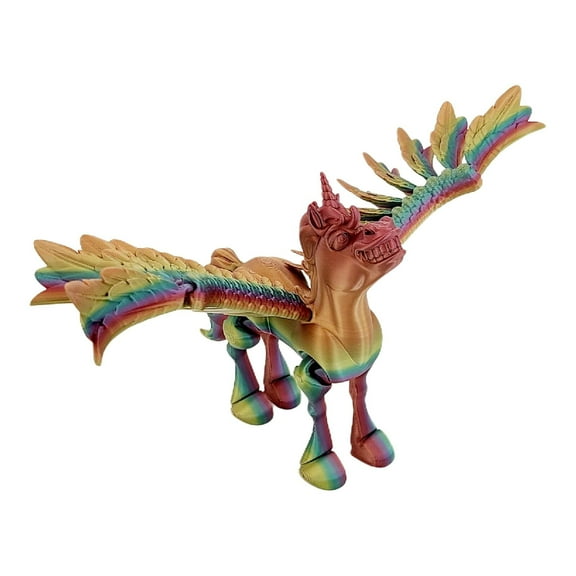 Flexible Articulated Fidget Toys Rainbow, Pegasus Unicorn Horse
