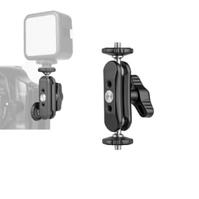 Flexible Articulating Magic Arm with Dual Ball Heads  1/4" Screws&Holes for Camera Monitor, LED Light, Microphone, Tripod